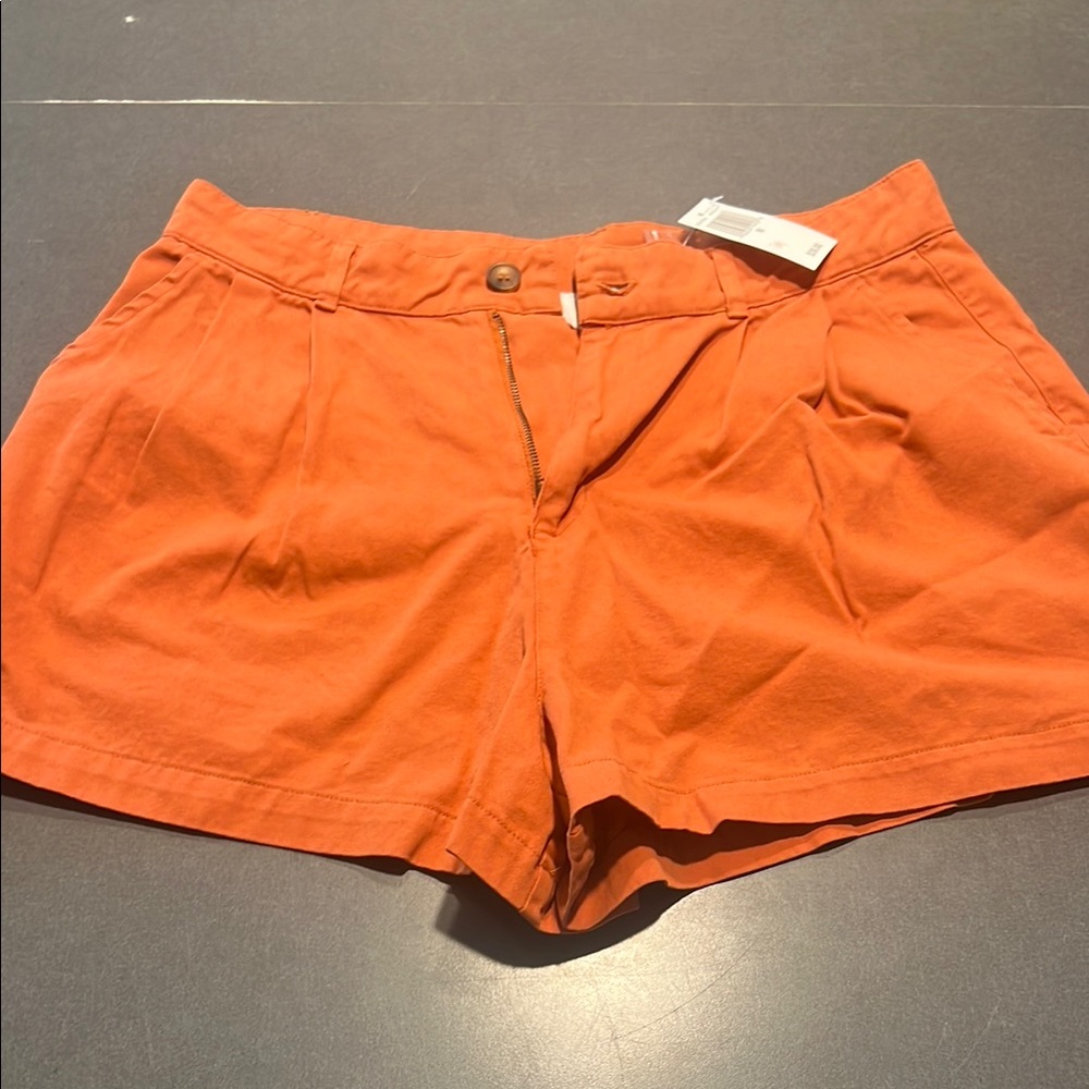 Double Zero High Waist Orange (baked Clay) Shorts